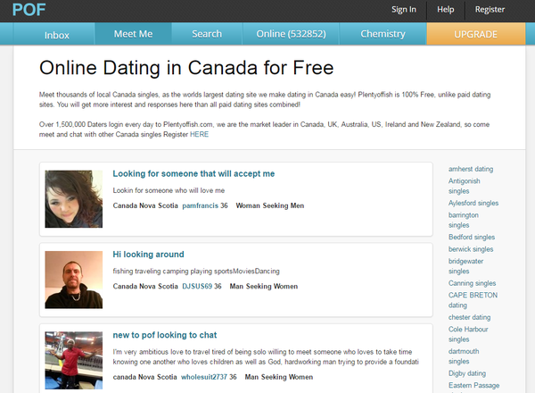 Kostenlose kanada dating sites