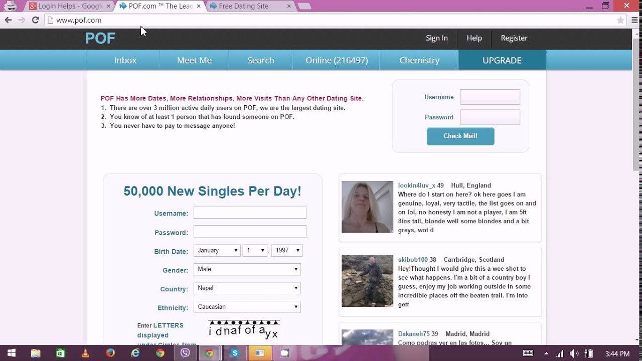 Dating-sites kostenlos wie pof